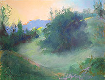 William's Meadow at Dawn - Domaine du Haut Baran, Le Quercy