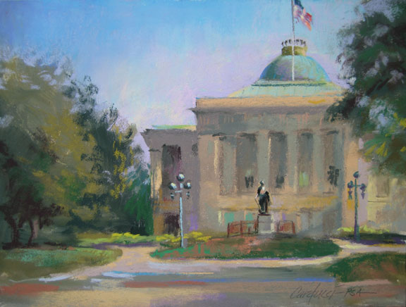 Artist Judith Carducci pastel architectural portrait: State House, Raleigh, North Carolina ©2010