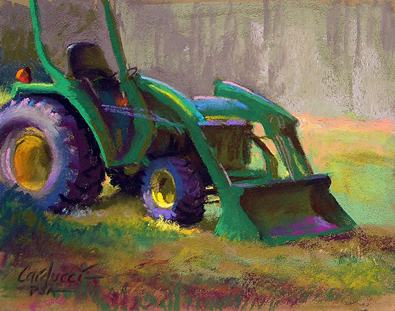 Artist Judith Carducci pastel landscape: Tom's Toy ©2010