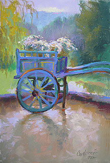 The Little Blue Donkey Cart