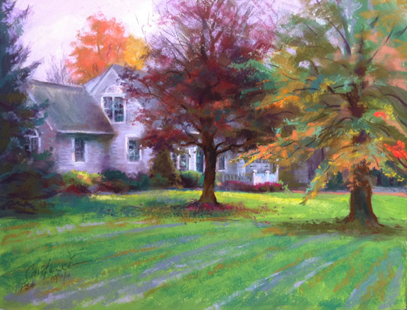 Artist Judith Carducci pastel landscape: The Homestead ©2010