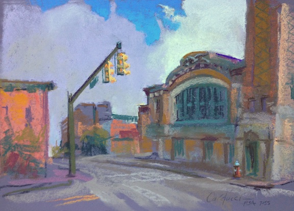 Artist Judith Carducci pastel cityscape: West Side Market - Cleveland, Ohio ©2014