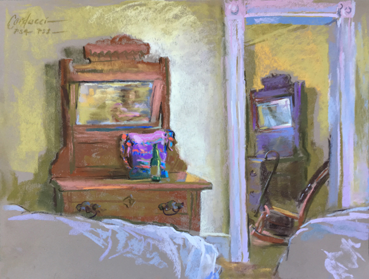 Judith Carducci plein air pastel Monhegan Island Room 16 Monhegan House